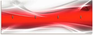 Artland Hakenleiste »Kreatives Element Rot für Ihr Art-Design«, aus Holz mit 4 Schlüsselhaken – Schlüsselboard, Schlüsselbretter, Schlüsselhalter, Schlüsselaufhänger für den Flur – Stil