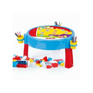 Spieltisch, multifunktionales Kindertisch, 100 Stücke Blocks, Aktivitätstisch Bauklötze
