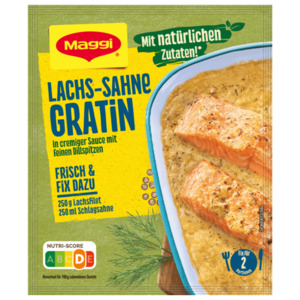 Maggi Fix für Lachs-Sahne Gratin 26g