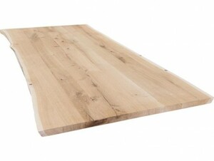 Tischplatte Eiche massiv mit Waldkante 1000 x 1000 x 26 mm