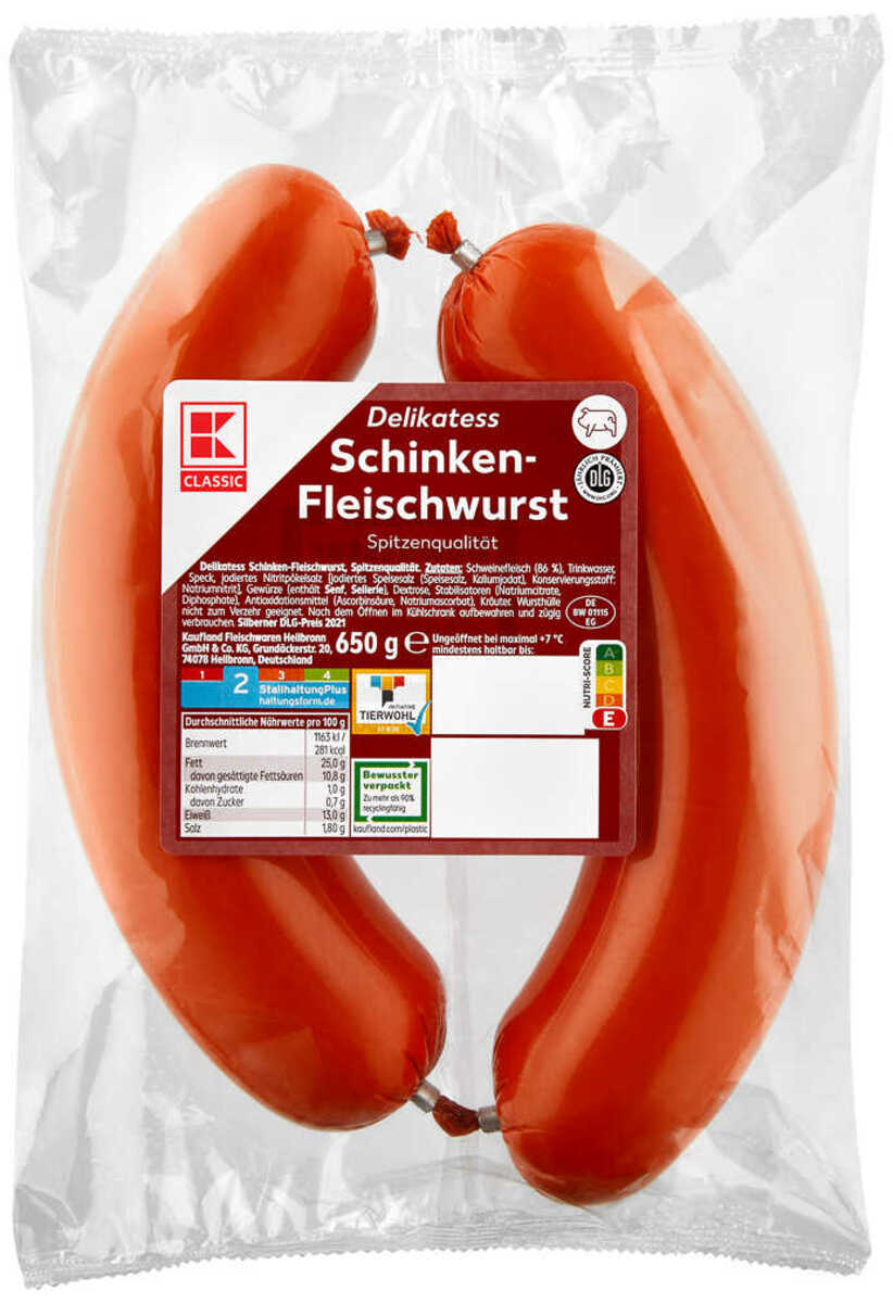 Bild 1 von K-CLASSIC Schinken-Fleischwurst