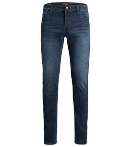 JACK & JONES Herren Slim-Fit Jeans-Hose Denim-Hose im 5-Pocket-Style Glenn Dunkelblau