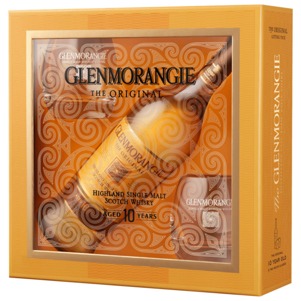 Bild 1 von Glenmorangie Highland Single Malt Scotch Whisky Aged 10 Years + 2 Gläser 0,7l