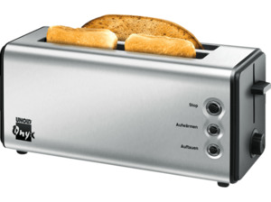 UNOLD 38915 Onyx Duplex Toaster Edelstahl/Schwarz (1400 Watt, Schlitze: 2)