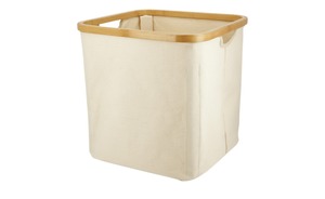 Aufbewahrungsbox beige Bambus, Polyester, Metall Maße (cm): B: 33 H: 33 T: 33 Prospektangebote