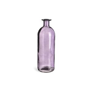 Vase Flasche Glas ca.D7xH20cm, lila