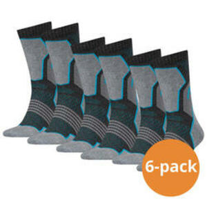 Wandersocken Unisex Hiking Crew Socken (6er-Pack) Grau/Blau