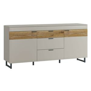 Sideboard ROMY 182,5 x 86 cm Eiche grau/ weiß