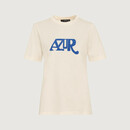 Bild 1 von T-Shirt aus weicher Bio-Baumwolle mit "AZUR"-Flockprint