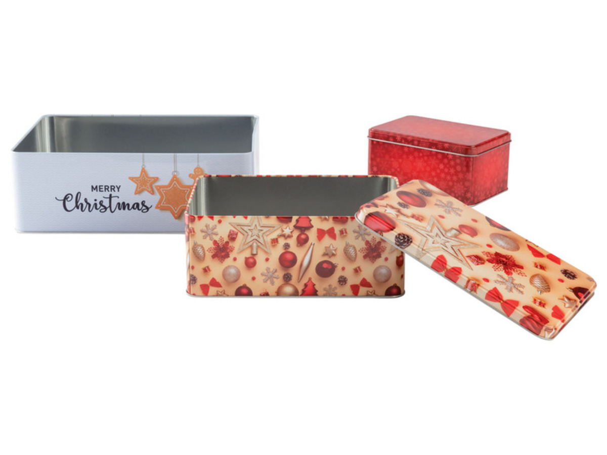 Bild 2 von ERNESTO Weißblech-Weihnachtsdosen-Sets, 3-teilig