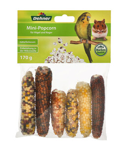Dehner Nagersnack Mini-Popcorn für Vögel und Nager, 170g