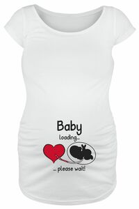 Umstandsmode Baby Loading ... Please Wait! T-Shirt weiß