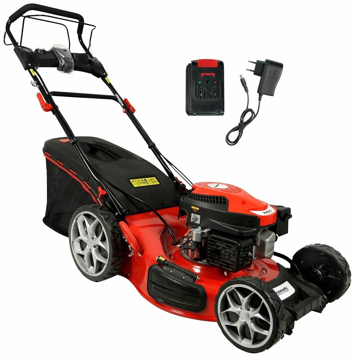 Bild 1 von Hanseatic Benzinrasenmäher »BRM 5117-2 A E-Start«, 51 cm Schnittbreite, mit Radantrieb