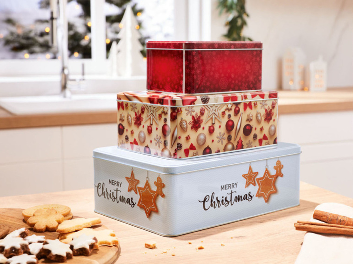 Bild 3 von ERNESTO Weißblech-Weihnachtsdosen-Sets, 3-teilig