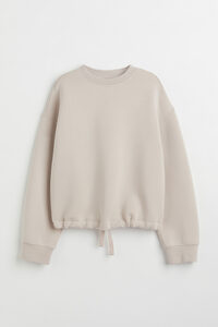 H&M Sweatshirt aus Scuba-Material Helles Greige, Sweatshirts in Größe L. Farbe: Light greige