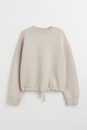 Bild 1 von H&M Sweatshirt aus Scuba-Material Helles Greige, Sweatshirts in Größe L. Farbe: Light greige
