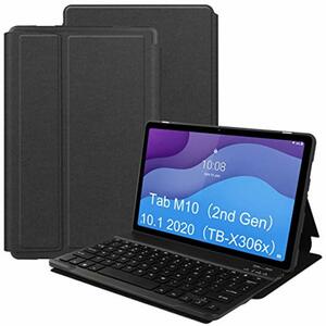 VOVIPO Tastatur Hülle für Lenovo Tab M10 HD (2nd Gen) [QWERTZ Deutsches], Ständer Schutzhülle mit magnetisch abnehmbar Tastatur für Lenovo Tab M10 HD (2nd Gen) Tablet 10.1 2020 TB-X306X/X306F