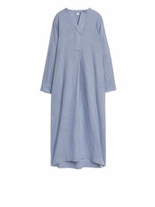 Arket Tunikakleid aus Leinen Taubenblau, Alltagskleider in Größe 34. Farbe: Dusty blue