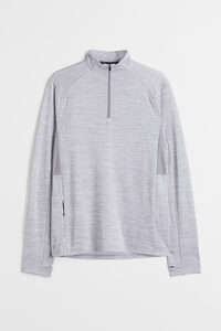 H&M Laufshirt Graumeliert, Sport – Pullover & Strickjacken in Größe XL. Farbe: Grey marl