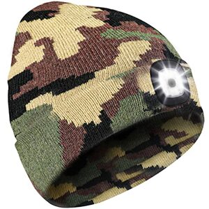 Deilin Outdoor Hüte für Herren,Stirnlampe LED Wiederaufladbar, Beleuchtete Mütze für Herren und Damen Geschenke für Camping,Fischen,Outdoor,Tarnung