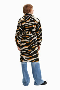Langer Mantel Überhemd Zebra