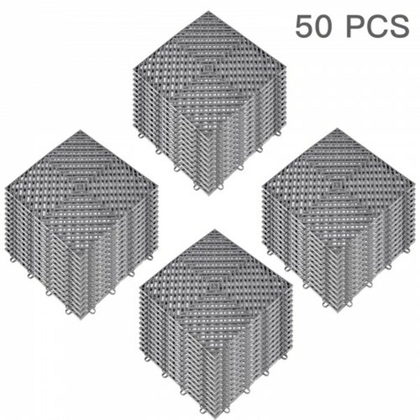 Bild 1 von VEVOR Ineinandergreifende Fliesen Garagenbodenfliesen 50 Stk. Grau 30,5x30,5cm