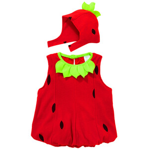 Kostüm-Set Erdbeere mit Kappe