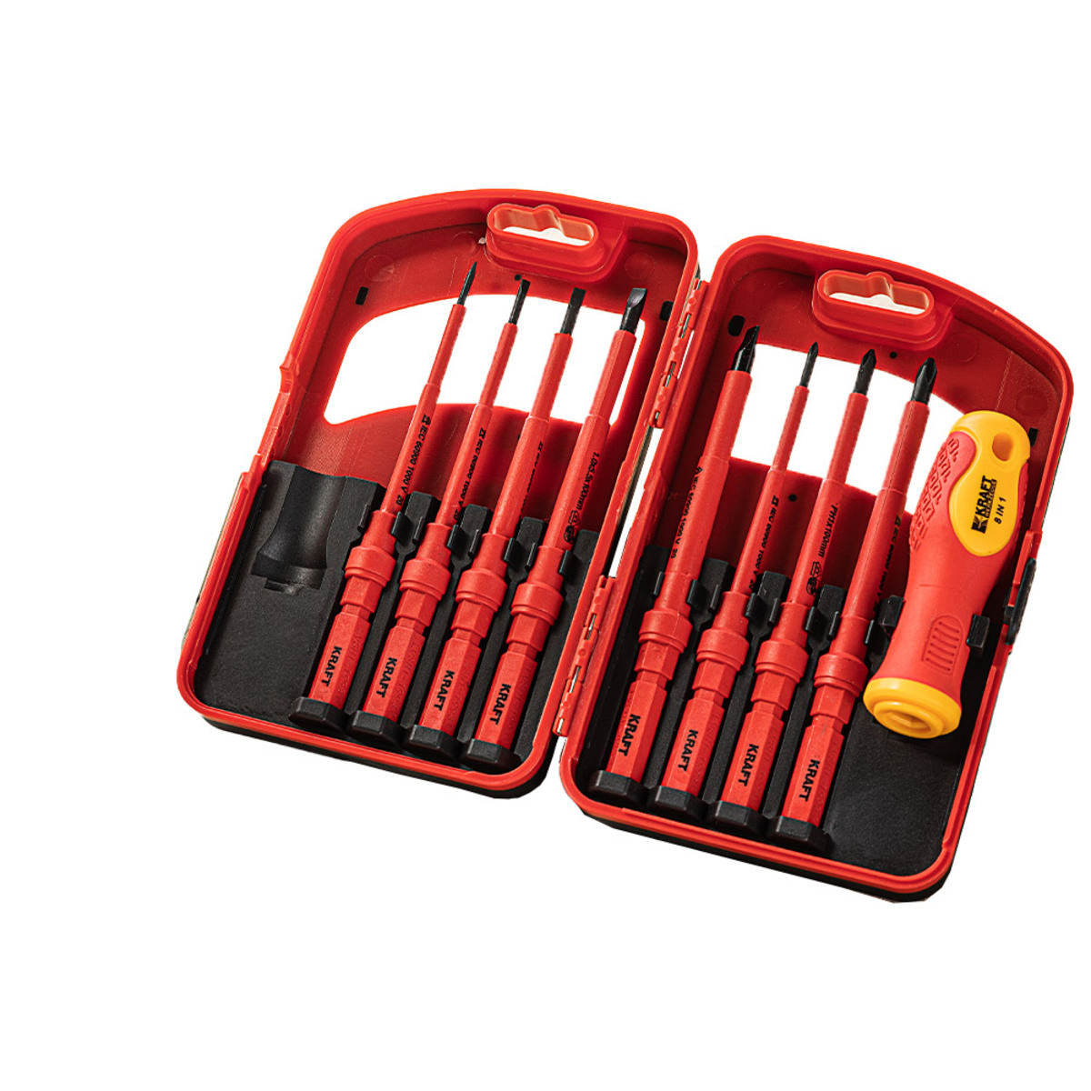 Bild 1 von Kraft Werkzeuge Isolierte Schraubendreher 8 in 1