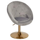 Bild 1 von Wohnling Sessel grau gold Stoff Eisen