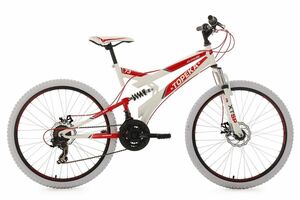 KS Cycling Mountainbike Fully 26" Topeka weiß-rot RH 44 cm