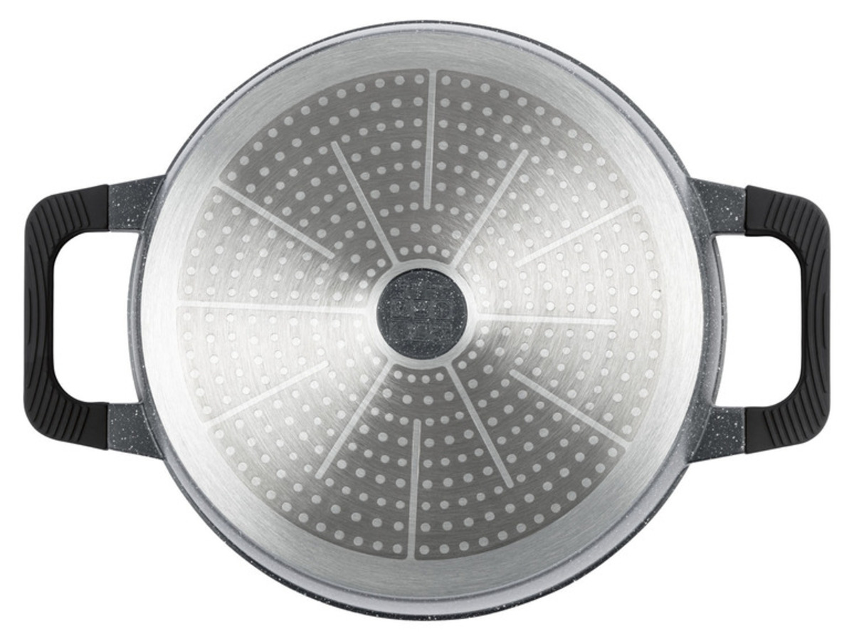 Bild 4 von ERNESTO Servierpfanne, Ø 28 cm, mit Glasdeckel, Granitoptik