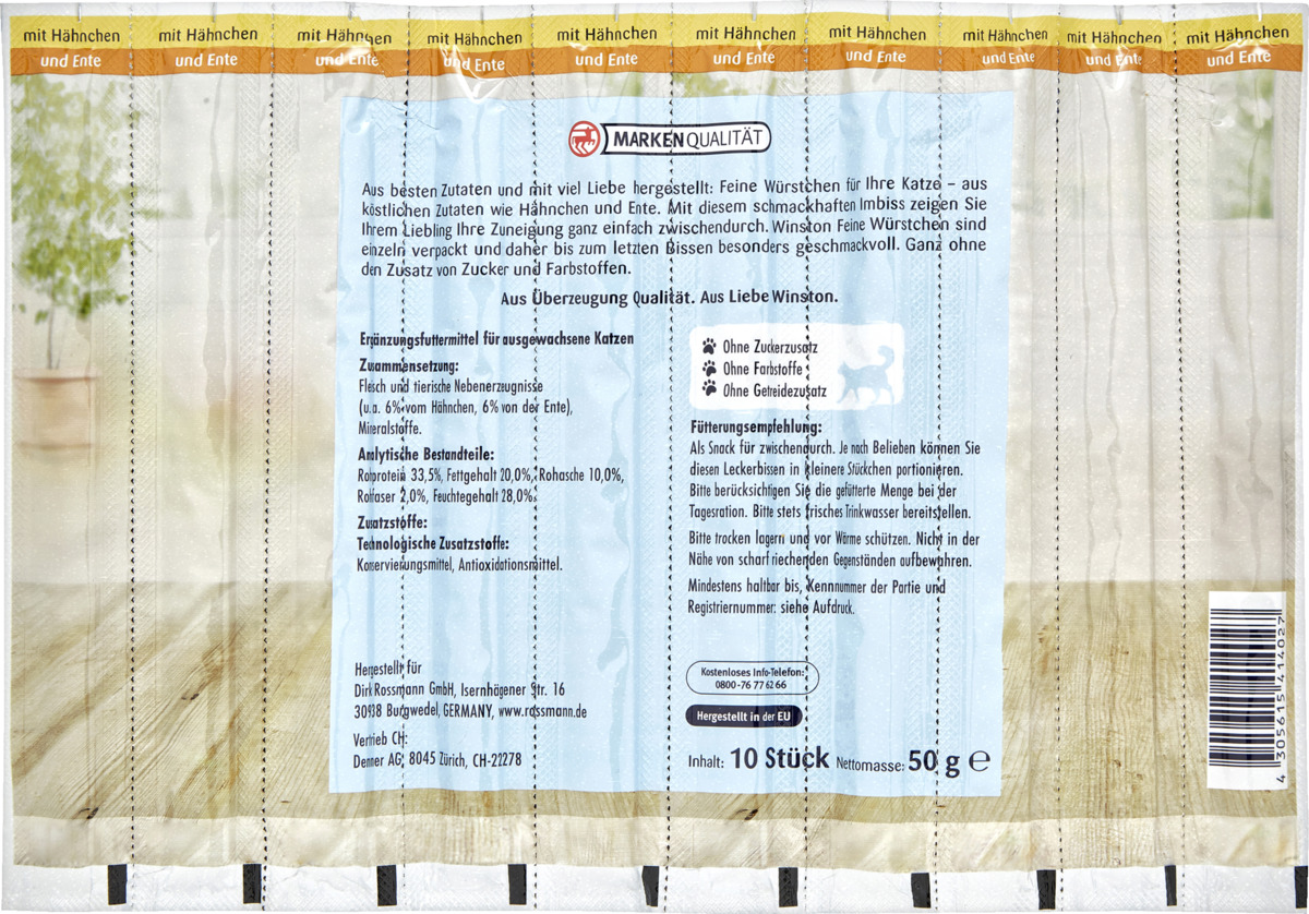 Bild 2 von Winston 10 Feine Würstchen mit Hähnchen & Ente 1.70 EUR/100 g