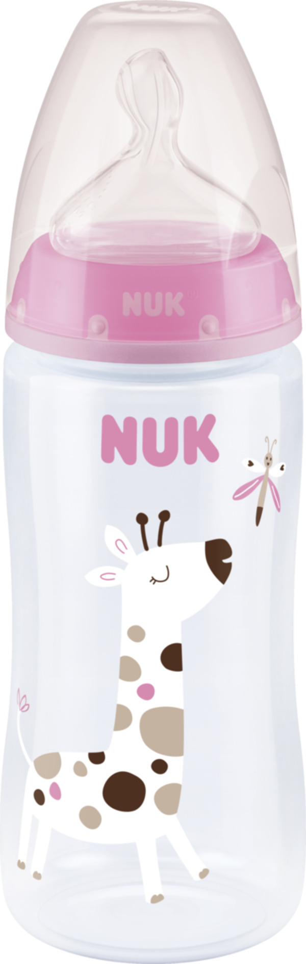 Bild 1 von NUK First Choice+ Babyflasche mit Temperature Control, 6-18 Monate, rosa