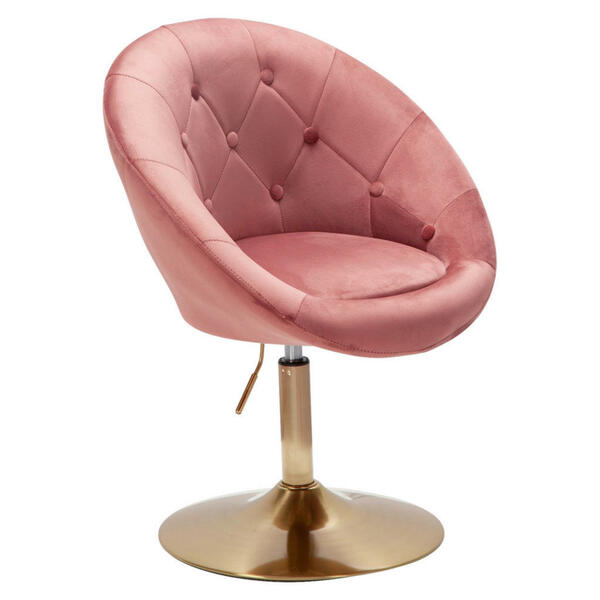 Bild 1 von Wohnling Sessel rosa gold Samt Eisen B/H/T: ca. 67x80x62 cm