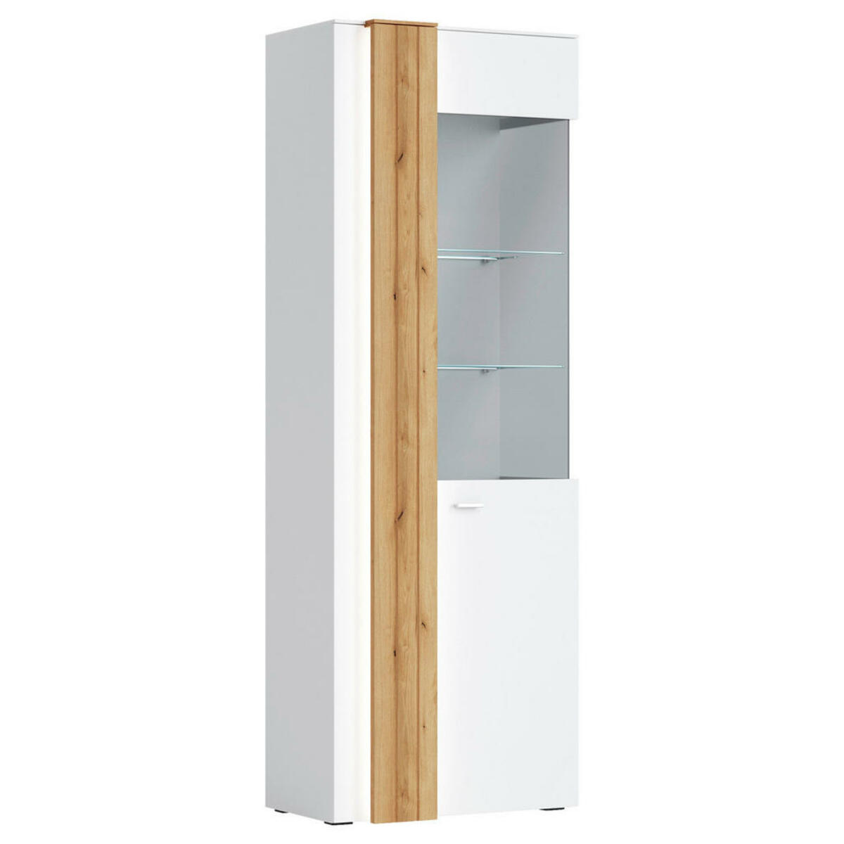 Bild 1 von Standvitrine Cambria Eiche Evoke Coast Nachbildung weiß B/H/T: ca. 72x203x45 cm