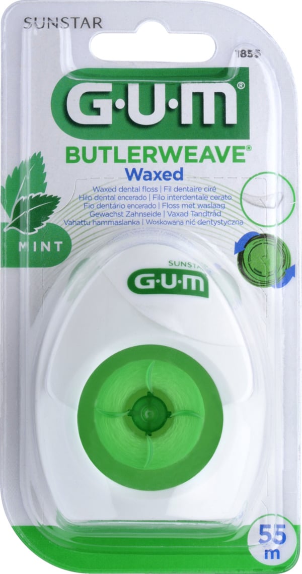 Bild 1 von GUM® Butlerweave Zahnseide Mint, gewachst