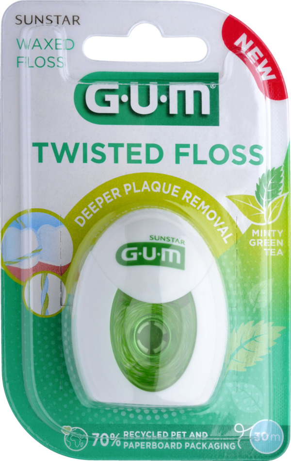 Bild 1 von GUM® Twisted Floss Zahnseide, gewachst