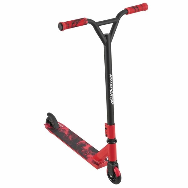 Bild 1 von ArtSport Stunt Scooter Red Smoke - Trick Roller für Kinder & Jugendliche - Tretroller Rot Schwarz