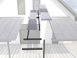 Gutta Terrassenüberdachung 306x406cm weiß weiß, 306 x 406 cm