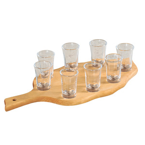 Kesper Schnapsglasträger mit 8 Gläsern Buche