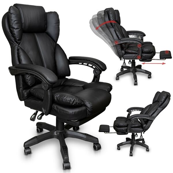 Bild 1 von Chefsessel Bürostuhl Gamingstuhl Schreibtischstuhl Racing Chair mit Fußstütze