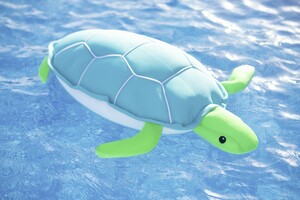 Westmann Stoff Schwimmtier Schildkröte Badeinsel blau 100 x 82 cm