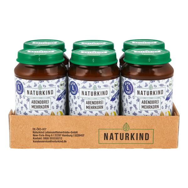 Bild 1 von NATURKIND Bio Abendbrei Mehrkorn 190 g, 6er Pack