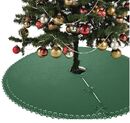 Bild 1 von wometo Christbaum-Deko Weihnachtsbaumdecke / Baumunterlage mit Knöpfen & Satin-Schleifen  -  mit Knöpfen & Satin-Schleifen