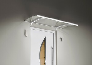 Gutta Pultdach mit LED-Technik
, 
Aluminium weiß, Acrylglas klar