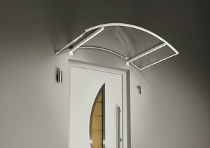 Gutta Bogenvordach mit LED-Technik
, 
Aluminium weiß, Polycarbonat klar