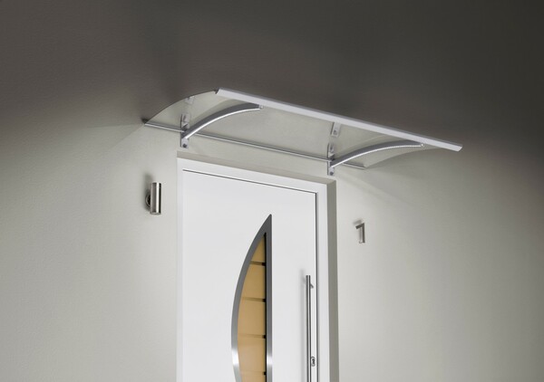 Bild 1 von Gutta Pultdach mit LED-Technik
, 
Edelstahloptik, Acrylglas klar