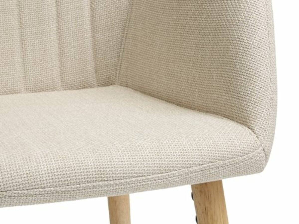 Bild 3 von Esszimmerstuhl ADSLEV Stoff beige/eichefarben