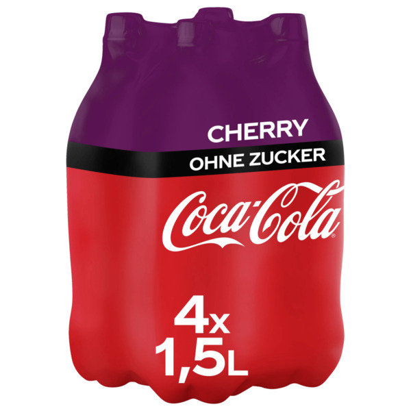 Bild 1 von Coca-Cola Cherry ohne Zucker 4x1,5l