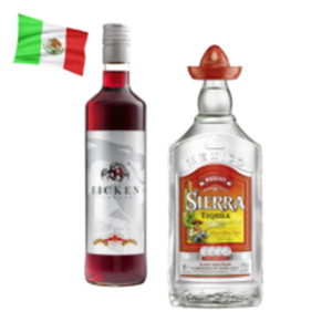 Sierra Tequila Silver, Reposado oder Ficken Likör Jostabeeren